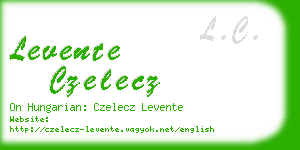 levente czelecz business card